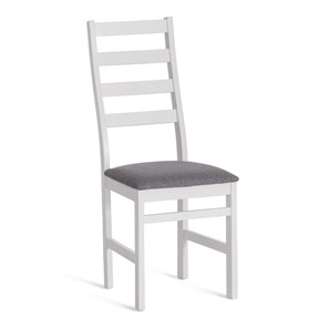 Кухонный стул ROSARIO / white, ткань тёмно-серая (150), id 19820 в Элисте
